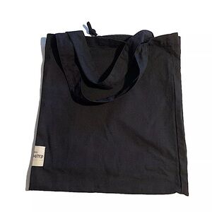MANGO - Basic Functional Black Fabric Tote !